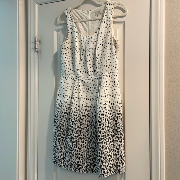 Loft White & Black Speckled Dress - Picture 1 of 8